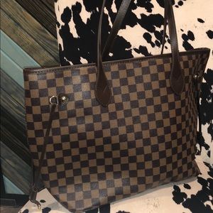Brown checkered bag